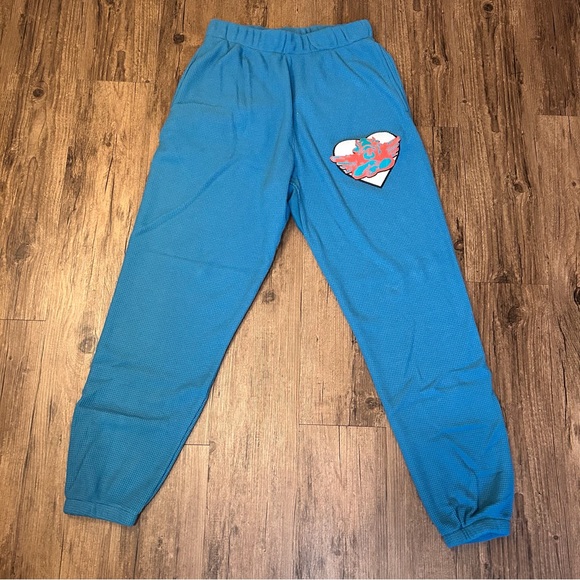Boys Lie Blue Waffle Knit Cotton Relaxed Sweatpants - Picture 5 of 11